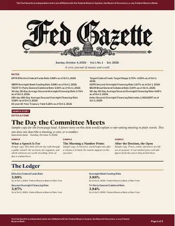 Front page of the Sunday, October 4, 2026 edition